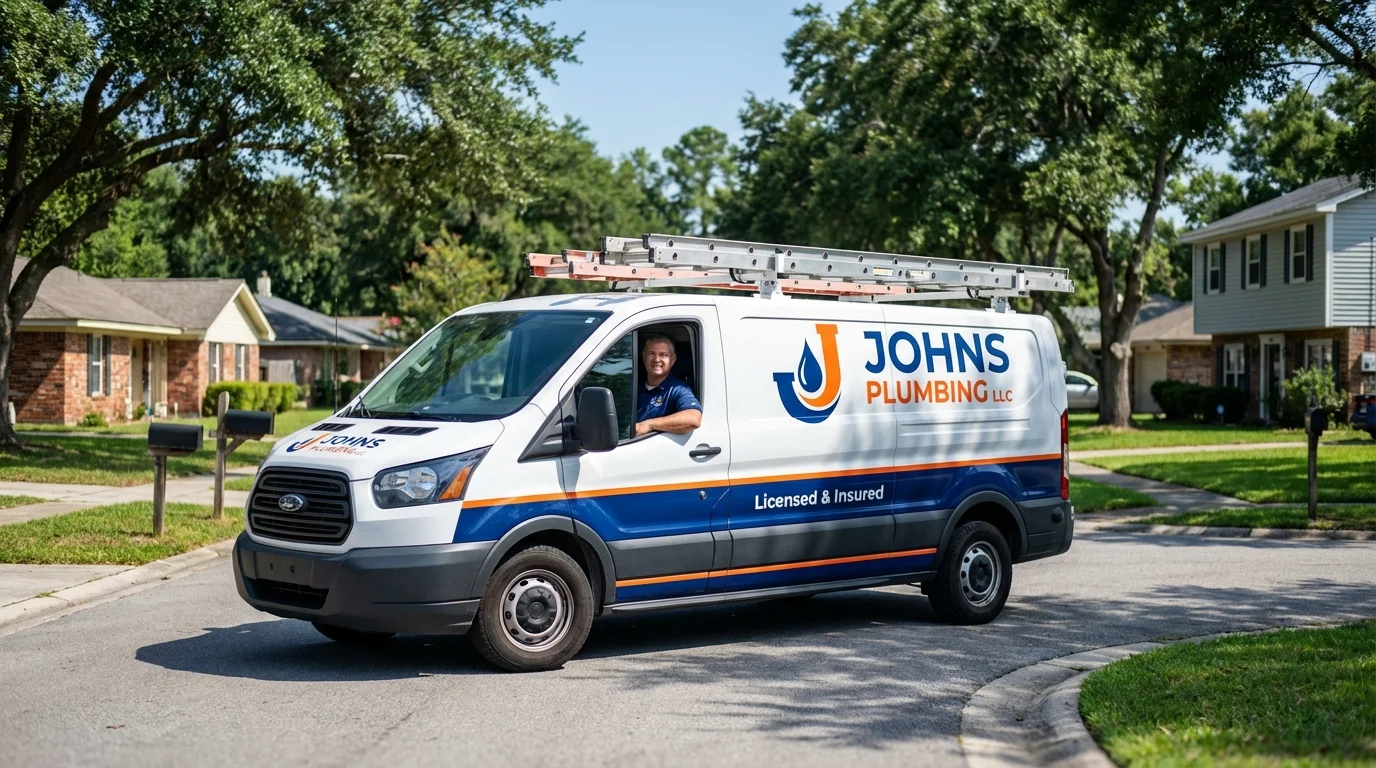 Johns Plumbing LLC service van in Silver Grove, KY