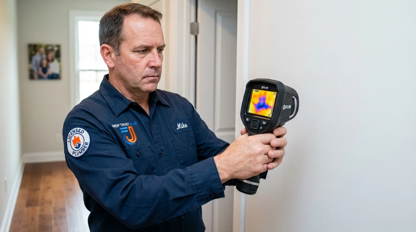 Thermal imaging leak detection by Johns Plumbing LLC in Silver Grove